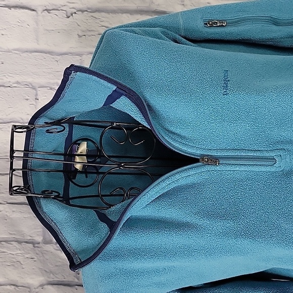 PATAGONIA Vintage Blue Fleece 1/2 Zipper Pull Over Jacket Small Women's - Picture 2 of 7